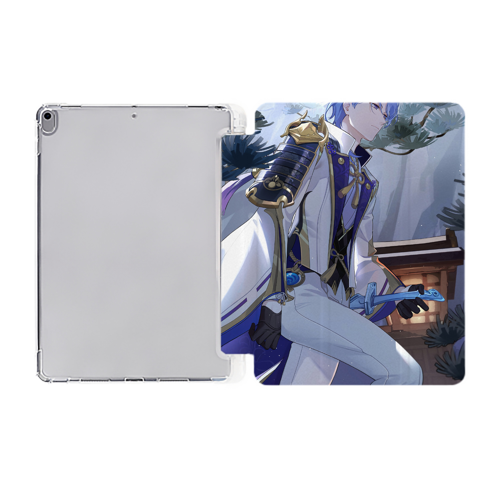 げんし神 genshin IPad ケース ペン収納付き 三つ折りスタンド PUレザー×シリコン 対応機種9.5/10.5/10.9インチ